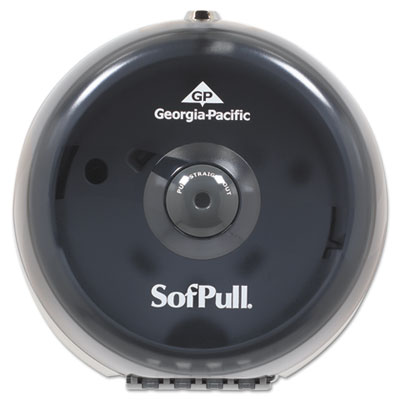 Georgia Pacific Professional Sofpull Mini Centerpull Single-Roll Bath Tissue Dispenser, 8.75 X 7 X 9, Smoke (GPC56513)