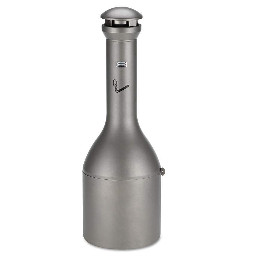 Rubbermaid Commercial Infinity Traditional Smoking Receptacle, 4.1 gal, 13 dia x 39h, Antique Pewter (RCP9W33APE)