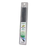 Unger Ergotec Replacement Squeegee Blades, 16" Wide Blade, Black Rubber, Soft, 12/Pack (UNGRT40)