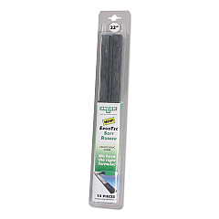 Unger Ergotec Replacement Squeegee Blades, 16" Wide Blade, Black Rubber, Soft, 12/Pack (UNGRT40)