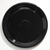 WNA Caterline Casuals Thermoformed Platters, 18" Diameter, Black, Plastic, 25/Carton (WNAA518PBL)