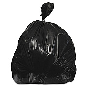 Heritage Reprocessed Resin Can Liners, 55 gal, 1.5 mil, 36" x 58", Black, 100/Carton (HERX7258AK)