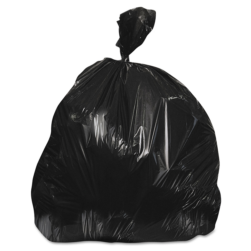Heritage Reprocessed Resin Can Liners, 55 gal, 1.5 mil, 36" x 58", Black, 100/Carton (HERX7258AK)