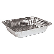 HFA Aluminum Steam Table Pans, Half-Size Deep, 2.56" Deep, 10.38 x 12.75, 100/Carton (HFA32100)