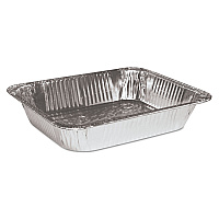 HFA Aluminum Steam Table Pans, Half-Size Deep, 2.56" Deep, 10.38 x 12.75, 100/Carton (HFA32100)