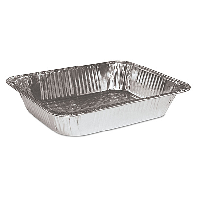 HFA Aluminum Steam Table Pans, Half-Size Deep, 2.56" Deep, 10.38 x 12.75, 100/Carton (HFA32100)