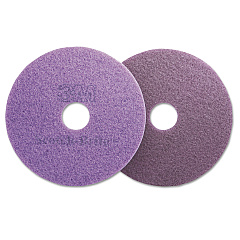 Scotch-Brite Diamond Floor Pads, 20" Diameter, Purple, 5/Carton (MMM08418)