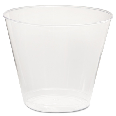 WNA Comet Plastic Tumbler, 5 oz, Clear, Squat, 50/Pack, 20 Packs/Carton (T5S)