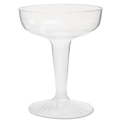 WNA Comet Plastic Champagne Glasses, 4 Oz, Clear, Two-Piece Construction, 25/pack, 20 Packs/carton (WNASW4)