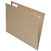 Earthwise by Pendaflex 100% Recycled Colored Hanging File Folders, Letter Size, 1/5-Cut Tabs, Natural, 25/Box (74542)