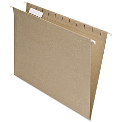 Earthwise by Pendaflex 100% Recycled Colored Hanging File Folders, Letter Size, 1/5-Cut Tabs, Natural, 25/Box (PFX74542)