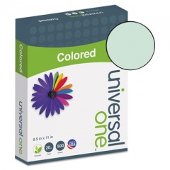 Universal Deluxe Colored Paper, 20 lb Bond Weight, 8.5 x 11, Green, 500/Ream (11203)