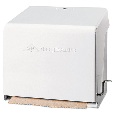 Georgia Pacific Professional Mark II Crank Roll Towel Dispenser, 10.75 x 8.5 x 10.6, White (GPC56201)