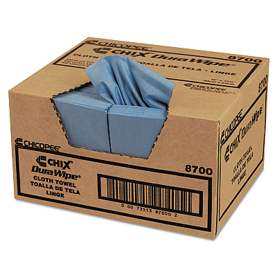 Chicopee VeraClean Critical Cleaning Wipes, Smooth Texture, 1/4 Fold, 1-Ply, 12 x 13, Unscented, Blue, 400/Carton (CHI8700)