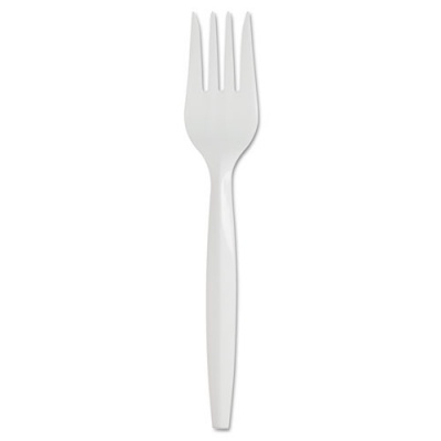 Dixie SmartStock Plastic Cutlery Refill, Fork, 5.8", Series-B Mediumweight, White, 40/Pack, 24 Packs/Carton (SSF21P)