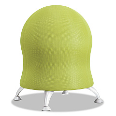Safco Zenergy Ball Chair, Backless, Supports Up to 250 lb, Grass Fabric Seat, Silver Base (SAF4750GS)
