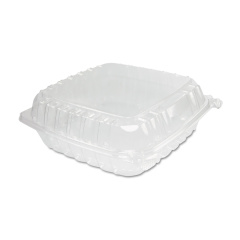 Dart ClearSeal Hinged-Lid Plastic Containers, 9.3 x 8.8 x 3, Clear, 100/Bag, 2 Bags/Carton (C95PST1)