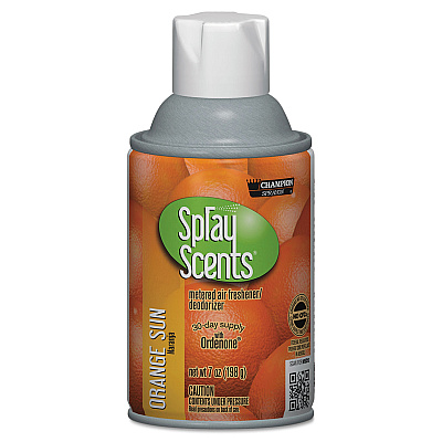 Chase Products Champion Sprayon SPRAYScents Metered Air Freshener Refill, Orange Sun, 7 oz Aerosol Spray 12/Carton (CHP5182)