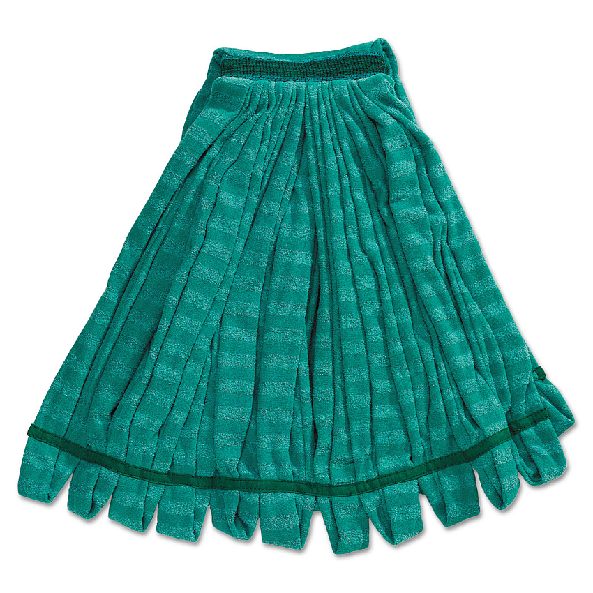 Rubbermaid Commercial Tube Mop, Microfiber, Green, Medium, 5-in Green Headband (RCPT85206GRE)