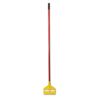 Rubbermaid Commercial Invader Fiberglass Side-Gate Wet-Mop Handle, 60", Red/Yellow (RCPH146RED)