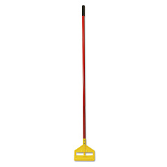 Rubbermaid Commercial Invader Fiberglass Side-Gate Wet-Mop Handle, 60", Red/Yellow (RCPH146RED)