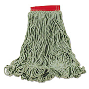 Rubbermaid Commercial Super Stitch Blend Mop Heads, Cotton/Synthetic, Green, Large (RCPD253GRE)
