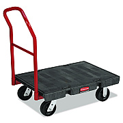 Rubbermaid Commercial Platform Truck, 2,000 Lb Capacity, 24 X 36 X 7, Black (RCP4406BLA)