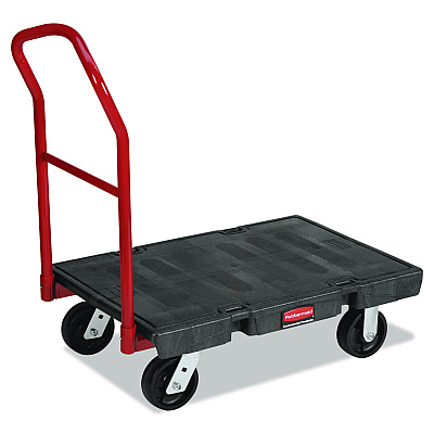 Rubbermaid Commercial Platform Truck, 2,000 Lb Capacity, 24 X 36 X 7, Black (RCP4406BLA)