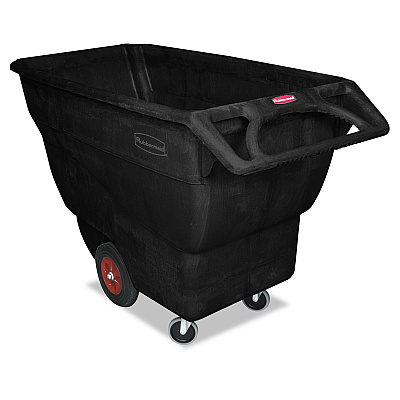 Rubbermaid Commercial Structural Foam Tilt Truck, 151 gal, 1,000 lb Capacity, Plastic, Black (RCP1013BLA)