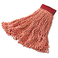 Rubbermaid Commercial Super Stitch Blend Mop Heads, Cotton/Synthetic, Red, Large (RCPD253RED)