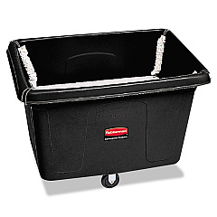 Rubbermaid Commercial Spring Platform Truck, 104.7 gal, 500 lb Capacity, Metal/Plastic, Black (RCP4611BLA)