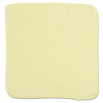 Rubbermaid Commercial Microfiber Cleaning Cloths, 12 x 12, Yellow, 24/Pack (RCP1820580)