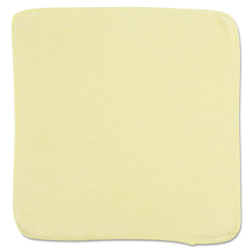 Rubbermaid Commercial Microfiber Cleaning Cloths, 12 x 12, Yellow, 24/Pack (RCP1820580)