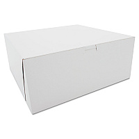 SCT White One-Piece Non-Window Bakery Boxes, 12 x 12 x 5, White, Paper, 100/Carton (SCH0987)