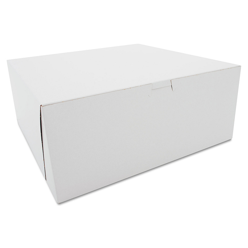 SCT White One-Piece Non-Window Bakery Boxes, 12 x 12 x 5, White, Paper, 100/Carton (SCH0987)