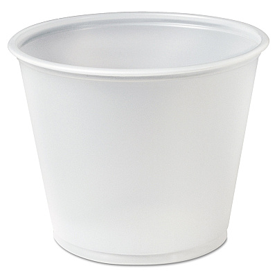 Dart Polystyrene Portion Cups, 5.5 oz, Translucent, 250/Bag, 10 Bags/Carton (DCCP550N)
