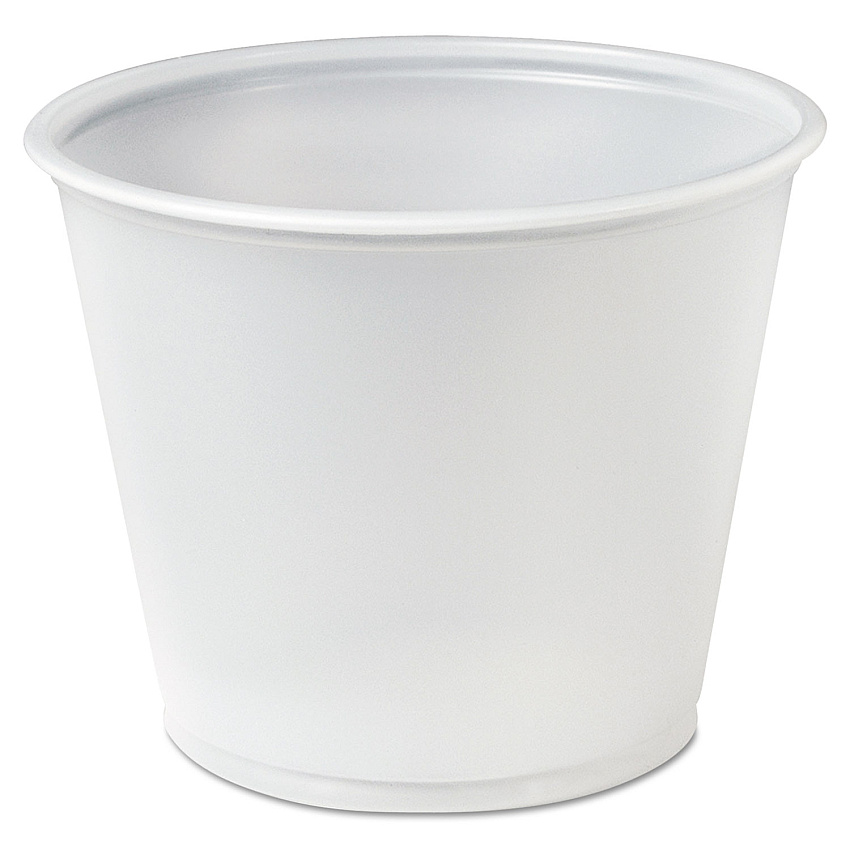Dart Polystyrene Portion Cups, 5.5 oz, Translucent, 250/Bag, 10 Bags/Carton (DCCP550N)