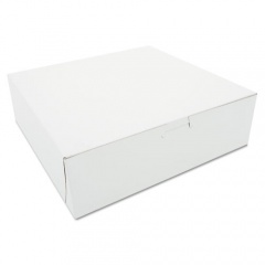 SCT Tuck-Top Bakery Boxes, 10 x 10 x 3, White, 200/Carton (0971)