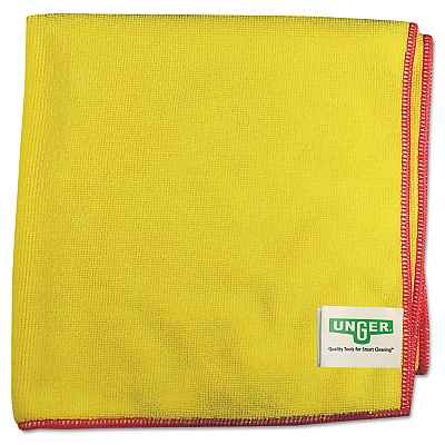 Unger SmartColor MicroWipes 4000, Heavy-Duty, 16 x 15, Yellow/Red, 10/Pack (UNGMF40Y)