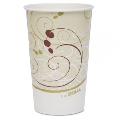 Solo Symphony Design Wax-Coated Paper Cold Cup, 16 oz,  Beige/White, 50/Sleeve, 20 Sleeves/Carton (RP16PSYM)