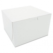 SCT White One-Piece Non-Window Bakery Boxes, 8 x 8 x 5, White, Paper, 100/Carton (09455)