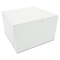 SCT White One-Piece Non-Window Bakery Boxes, 8 x 8 x 5, White, Paper, 100/Carton (SCH09455)