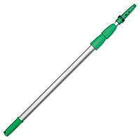 Unger Opti-Loc Aluminum Extension Pole, 14 ft, Three Sections, Green/Silver (UNGED450)