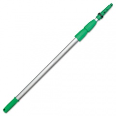 Unger Opti-Loc Aluminum Extension Pole, 14 ft, Three Sections, Green/Silver (ED450)