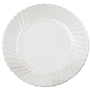 WNA Classicware Plates, Plastic, 6" dia, Clear, 18/Bag, 10 Bags/Carton (CW6180)