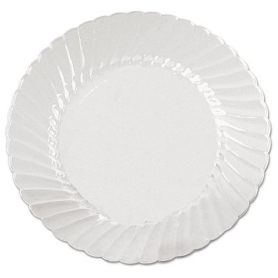WNA Classicware Plates, Plastic, 6" dia, Clear, 18/Bag, 10 Bags/Carton (WNACW6180)