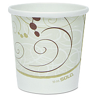 Solo Flexstyle Double Poly Paper Containers, 16 oz, Symphony Design, Paper, 25/Pack, 20 Packs/Carton (SCCH4165SYM)