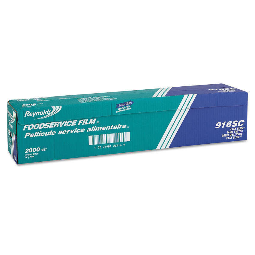 Reynolds Wrap PVC Film Roll with Cutter Box, 24" x 2,000 ft, Clear (RFP916)