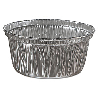 HFA Aluminum Baking Cups, 4 oz, 3.38" Diameter x 1.56"h, 1,000/Carton (HFA34130)