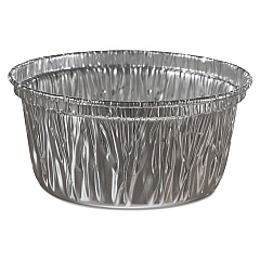 HFA Aluminum Baking Cups, 4 oz, 3.38" Diameter x 1.56"h, 1,000/Carton (HFA34130)